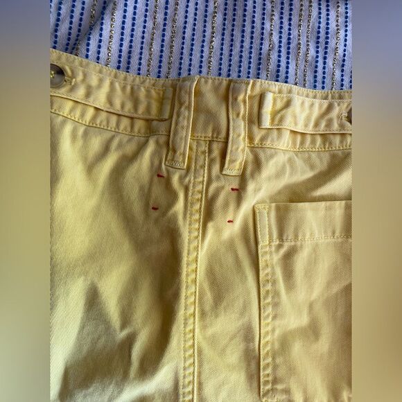 Xirena Baylor Yellow Twill Cotton High Rise Straight Trouser Pants Womens 27 - Picture 13 of 16